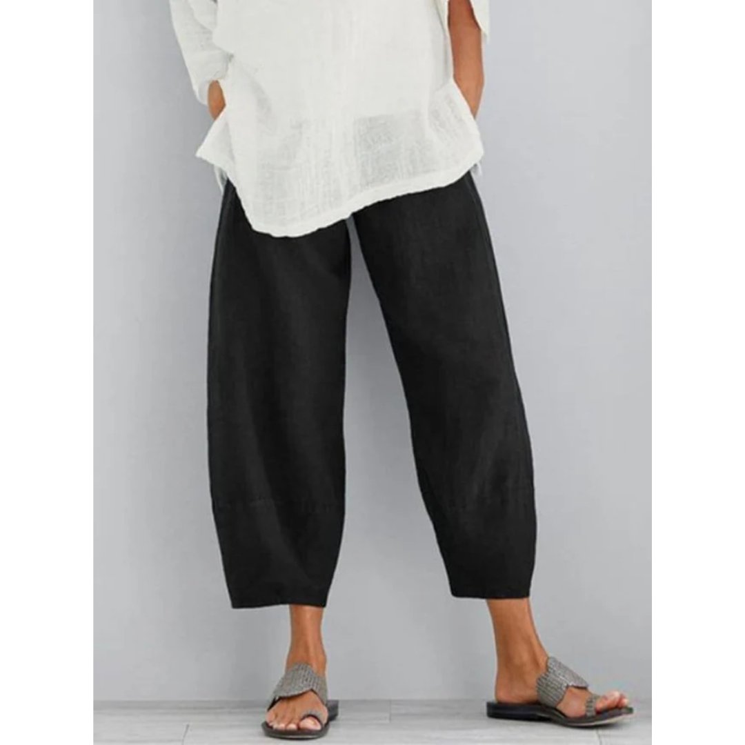 Carmel – Cropped Lantern-Leg Relaxed Pants