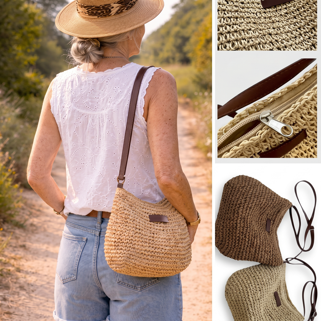 Angela – Woven Hobo Shoulder Bag