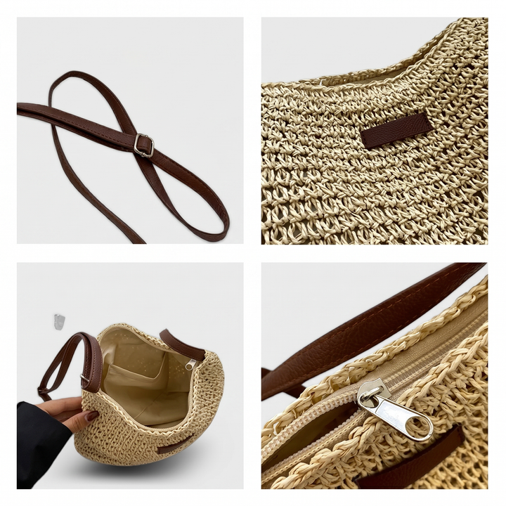 Angela – Woven Hobo Shoulder Bag