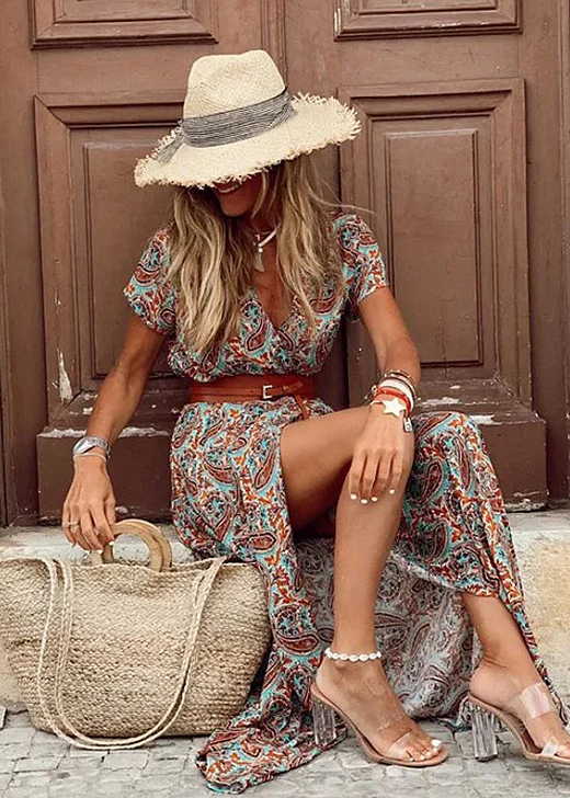 Michelle – Floral Boho Maxi Dress