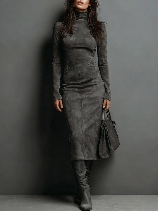 Sonya – Turtleneck Bodycon Midi Dress