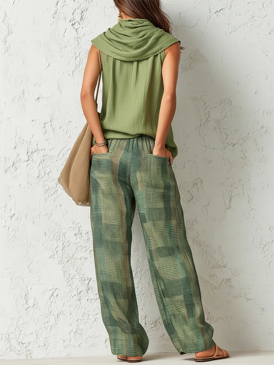 Lisa – Sleeveless Top and Wide-Leg Pants Set