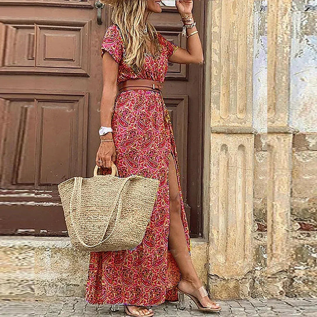 Esme | Airy Boho Maxi with Belt