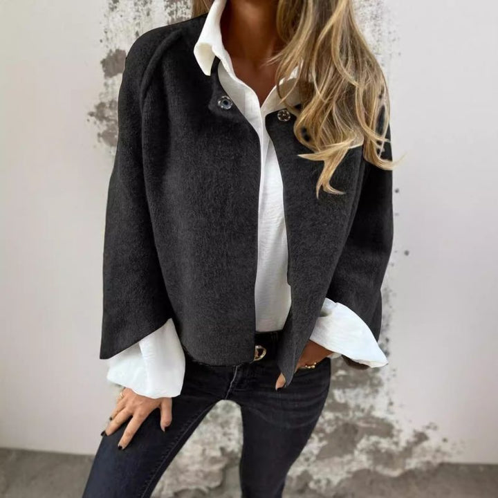 Shirley – Cropped Button-Front Knit Cardigan