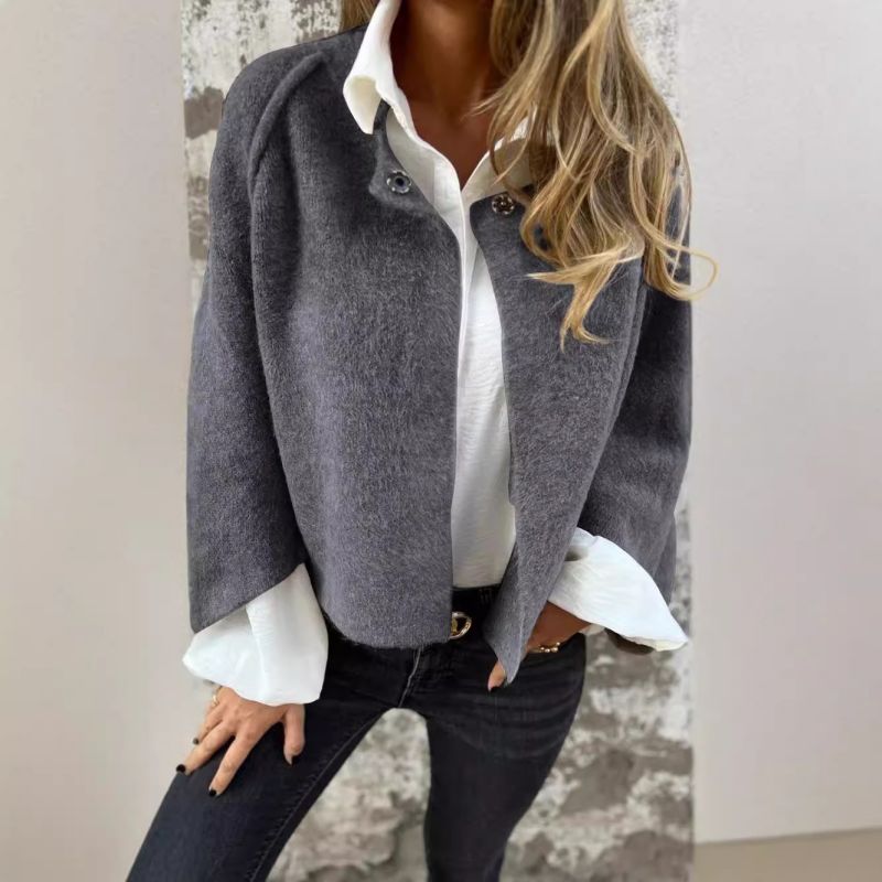 Shirley – Cropped Button-Front Knit Cardigan