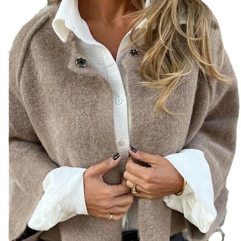 Shirley – Cropped Button-Front Knit Cardigan