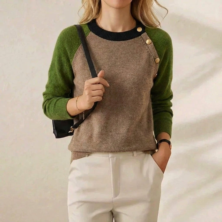 Hollis – Contrast Raglan Knit Jumper